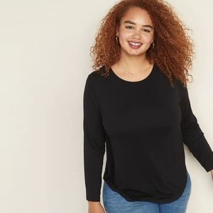 Old Navy Relaxed Fit Black Long Sleeve T-Shirt